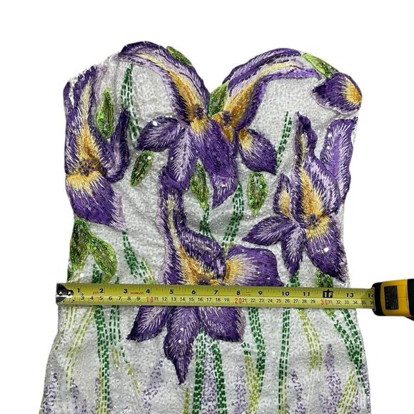 Cassandra Stone Sz 2 Prom Pageant HOCO Long Mermaid Purple Fitted Dress Sequin - Picture 8 of 12